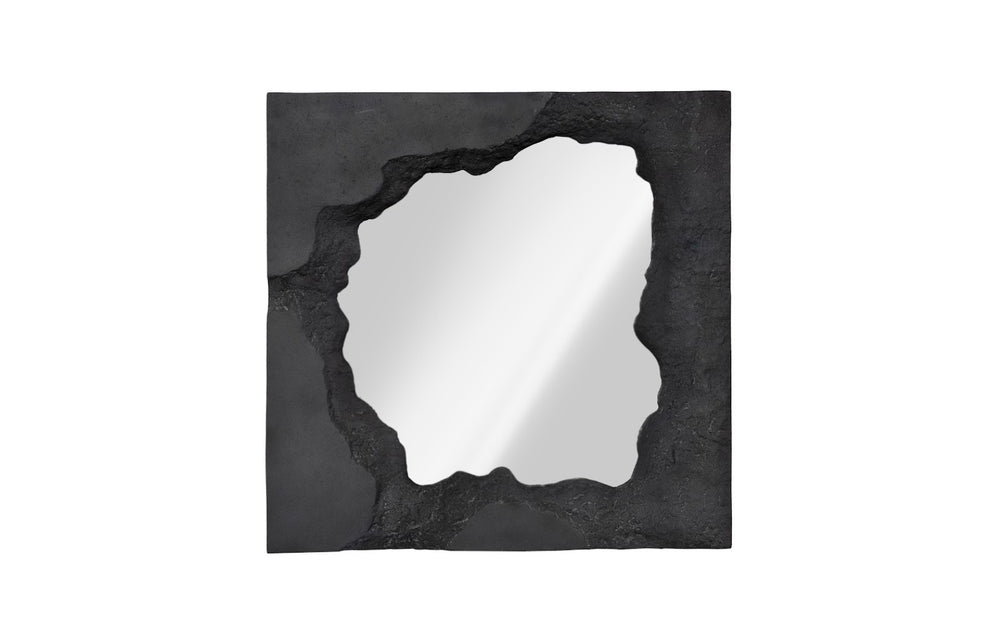 Phillips Collection Magma Mirror - Charcoal Stone with Jagged Edge Design for Dramatic Reflection in Any Space PH120235