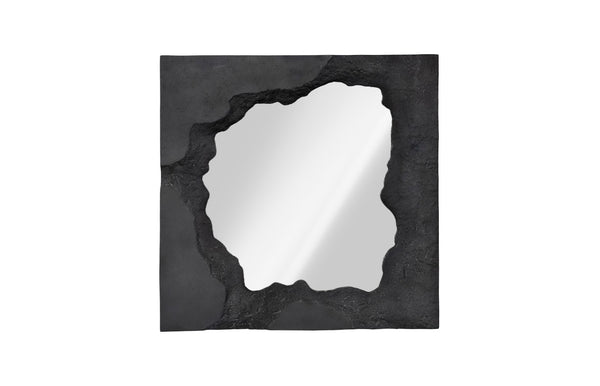 Phillips Collection Magma Mirror - Charcoal Stone with Jagged Edge Design for Dramatic Reflection in Any Space PH120235