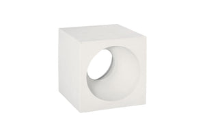 Phillips Collection Void Modern Side Table – Sculptural Resin Accent with Off-White Finish for Stylish Small Spaces White Stone PH120242