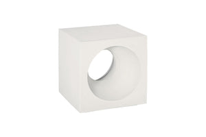 Phillips Collection Void Modern Side Table – Sculptural Resin Accent with Off-White Finish for Stylish Small Spaces White Stone PH120242