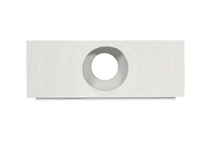 Phillips Collection Void Coffee Table - Sculptural Minimalist Design in Matte Finish, Perfect for Modern Living Spaces White Stone PH120243