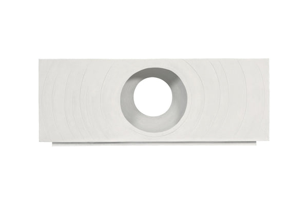 Phillips Collection Void Coffee Table - Sculptural Minimalist Design in Matte Finish, Perfect for Modern Living Spaces White Stone PH120243