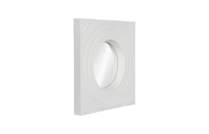 Phillips Collection Void Mirror - Minimalist Sculptural Wall Decor in Luxe Resin for Modern and Contemporary Spaces White Stone PH120244