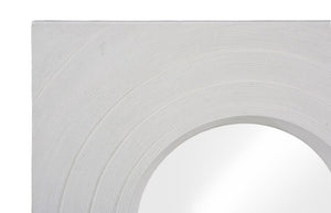Phillips Collection Void Mirror - Minimalist Sculptural Wall Decor in Luxe Resin for Modern and Contemporary Spaces White Stone PH120244
