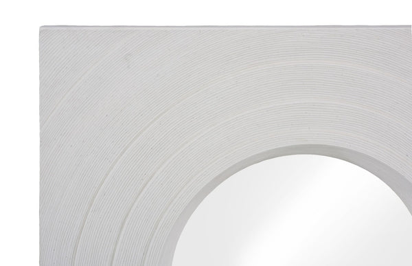 Phillips Collection Void Mirror - Minimalist Sculptural Wall Decor in Luxe Resin for Modern and Contemporary Spaces White Stone PH120244