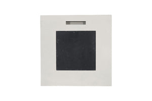 Phillips Collection Void Mirror - Minimalist Sculptural Wall Decor in Luxe Resin for Modern and Contemporary Spaces White Stone PH120244