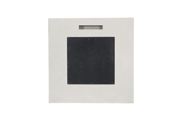 Phillips Collection Void Mirror - Minimalist Sculptural Wall Decor in Luxe Resin for Modern and Contemporary Spaces White Stone PH120244