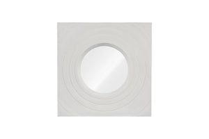 Phillips Collection Void Mirror - Minimalist Sculptural Wall Decor in Luxe Resin for Modern and Contemporary Spaces White Stone PH120244