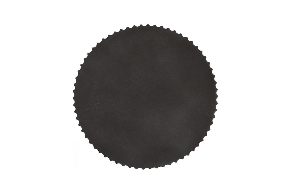 Phillips Collection Vetra Coffee Table - Sculptural Elegance with Pleated Design, Durable Resin & Crushed Stone Finish Charcoal Stone PH120494