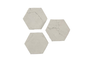 Phillips Collection Hexagon Wall Tiles Set of 3 – Modern Rustic Roman Stone Decor for Stylish Interior Design PH120497