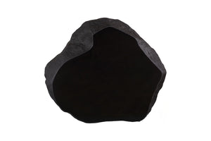 Phillips Collection Quarry Coffee Table - Sculptural Organic Design with Lightweight Durability for Modern Living Spaces Small, Black Glamstone PH120508