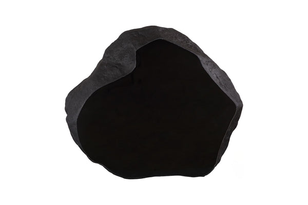 Phillips Collection Quarry Coffee Table - Sculptural Organic Design with Lightweight Durability for Modern Living Spaces Small, Black Glamstone PH120508