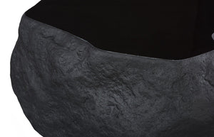 Phillips Collection Quarry Coffee Table - Sculptural Organic Design with Lightweight Durability for Modern Living Spaces Small, Black Glamstone PH120508
