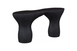 Phillips Collection Cadence Console Table – Sculptural Modern Design with Elegant Flowing Silhouette for Any Space Black Stone PH120509