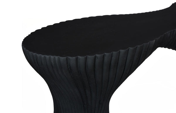 Phillips Collection Cadence Console Table – Sculptural Modern Design with Elegant Flowing Silhouette for Any Space Black Stone PH120509