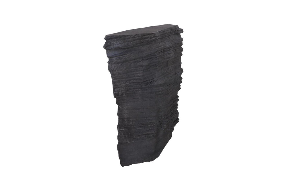 Phillips Collection Stratified Sedimentary Texture Wall Art Large Scale Sculptural Geological Decor Piece Charcoal Stone PH120544
