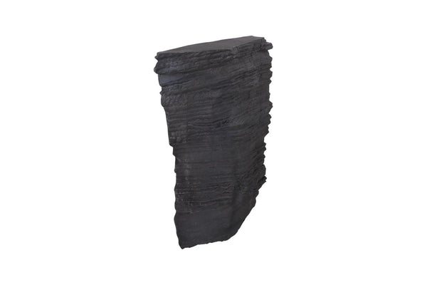 Phillips Collection Stratified Sedimentary Texture Wall Art Large Scale Sculptural Geological Decor Piece Charcoal Stone PH120544