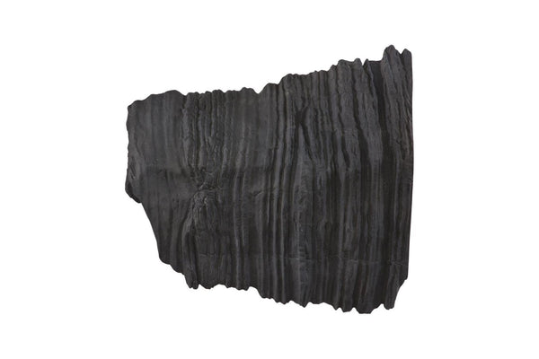 Phillips Collection Stratified Sedimentary Texture Wall Art Large Scale Sculptural Geological Decor Piece Charcoal Stone PH120544
