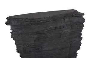 Phillips Collection Stratified Sedimentary Texture Wall Art Large Scale Sculptural Geological Decor Piece Charcoal Stone PH120544
