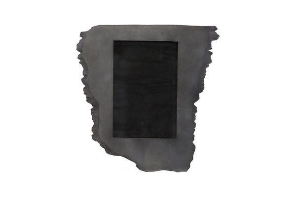 Phillips Collection Stratified Sedimentary Texture Wall Art Large Scale Sculptural Geological Decor Piece Charcoal Stone PH120544