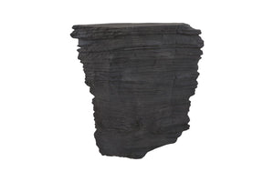 Phillips Collection Stratified Sedimentary Texture Wall Art Large Scale Sculptural Geological Decor Piece Charcoal Stone PH120544