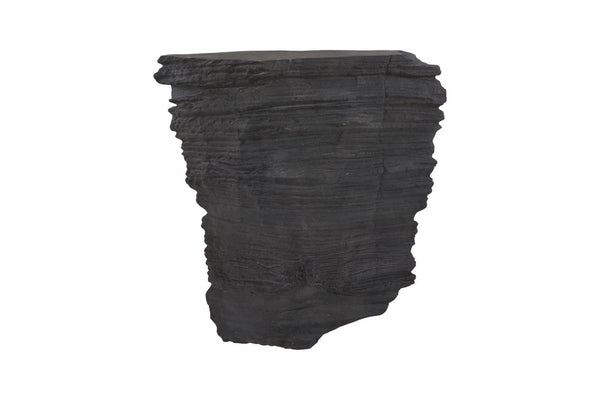Phillips Collection Stratified Sedimentary Texture Wall Art Large Scale Sculptural Geological Decor Piece Charcoal Stone PH120544