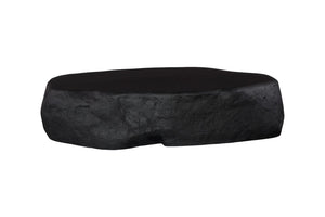 Phillips Collection Quarry Stone Cast Coffee Table Glossy Black Finish Large Living Room Centerpiece PH120549
