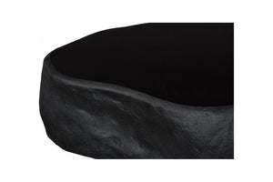 Phillips Collection Quarry Stone Cast Coffee Table Glossy Black Finish Large Living Room Centerpiece PH120549
