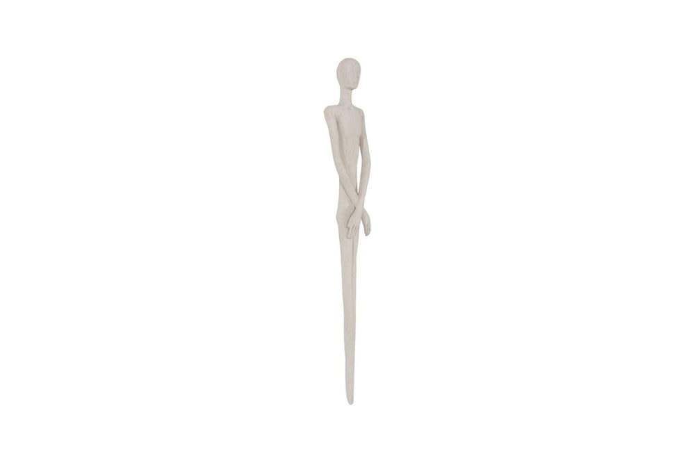 Phillips Collection Lloyd Vertical Wall Sculpture Roman Stone Finish Cast Resin Modern Entryway Art PH120550