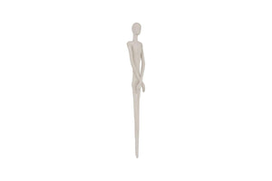 Phillips Collection Lloyd Vertical Wall Sculpture Roman Stone Finish Cast Resin Modern Entryway Art PH120550