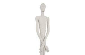 Phillips Collection Lloyd Vertical Wall Sculpture Roman Stone Finish Cast Resin Modern Entryway Art PH120550