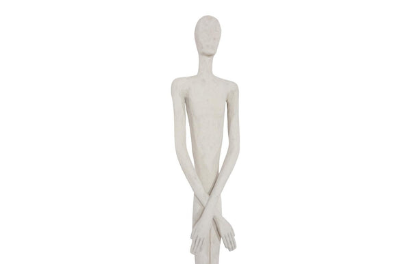 Phillips Collection Lloyd Vertical Wall Sculpture Roman Stone Finish Cast Resin Modern Entryway Art PH120550