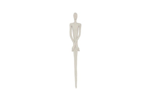 Phillips Collection Lloyd Vertical Wall Sculpture Roman Stone Finish Cast Resin Modern Entryway Art PH120550