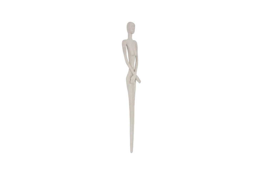 Phillips Collection Lottie Tall Cast Stone Resin Wall Sculpture Aged Roman Finish Entryway Vertical Art PH120551