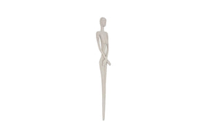 Phillips Collection Lottie Tall Cast Stone Resin Wall Sculpture Aged Roman Finish Entryway Vertical Art PH120551