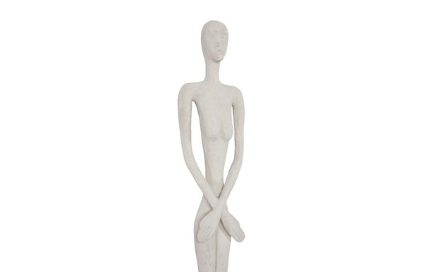 Phillips Collection Lottie Tall Cast Stone Resin Wall Sculpture Aged Roman Finish Entryway Vertical Art PH120551