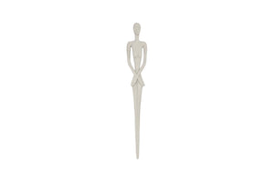 Phillips Collection Lottie Tall Cast Stone Resin Wall Sculpture Aged Roman Finish Entryway Vertical Art PH120551