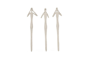 Phillips Collection See, See Speak Hear No Evil Trio Sculptural Wall Art Roman Stone Finish Vertical Set PH120552