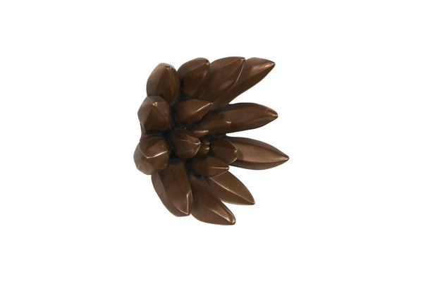 Phillips Collection Compactum Succulent Sculptural Wall Art Bronze Metallic Relief Botanical Decor Piece PH120644