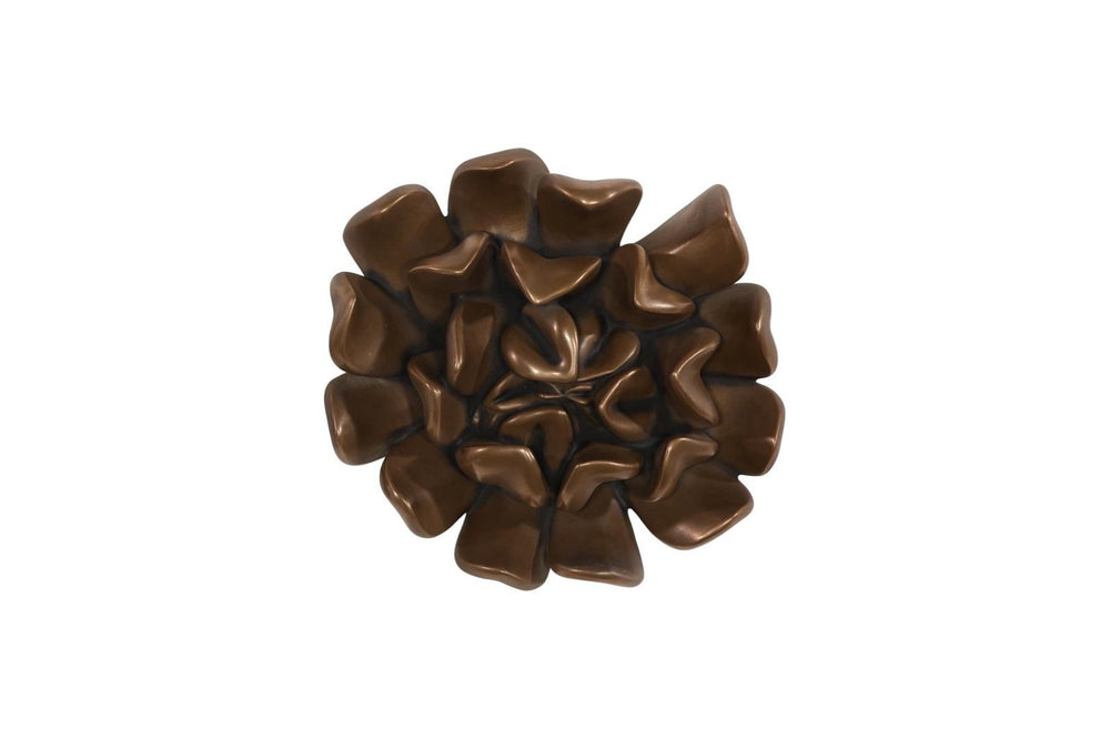 Phillips Collection Topsy Turvy Succulent Sculptural Wall Art Bronze Botanical Relief Home Decor PH120646