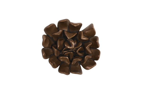 Phillips Collection Topsy Turvy Succulent Sculptural Wall Art Bronze Botanical Relief Home Decor PH120646