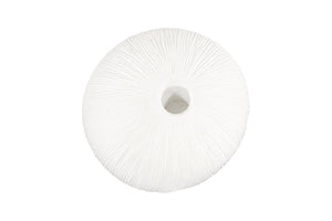 Phillips Collection Vasti Ribbed Resin Decorative Vase Sculptural Off White Accent for Console or Shelf Low PH120761