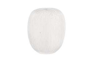 Phillips Collection Vasti Ribbed Resin Decorative Vase Sculptural Off White Accent for Console or Shelf SM PH120762