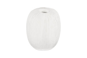 Phillips Collection Vasti Ribbed Resin Decorative Vase Sculptural Off White Accent for Console or Shelf SM PH120762