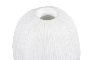 Phillips Collection Vasti Ribbed Resin Decorative Vase Sculptural Off White Accent for Console or Shelf LG PH120763