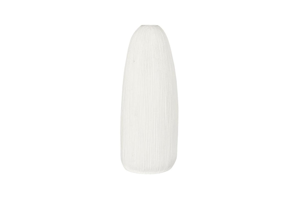 Phillips Collection Vasti Tall Resin Vase Sculptural Off-white Textured Finish for Consoles and Shelves PH120764