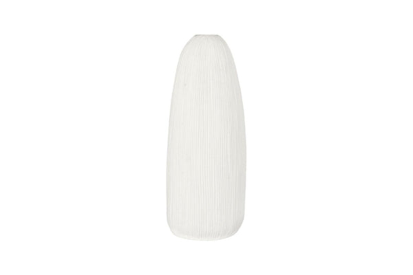 Phillips Collection Vasti Tall Resin Vase Sculptural Off-white Textured Finish for Consoles and Shelves PH120764