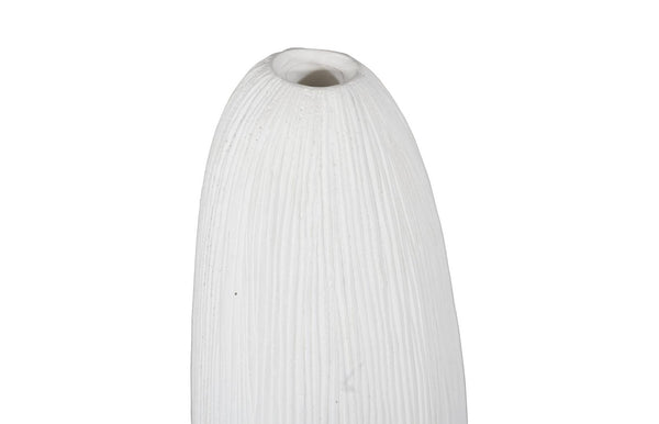 Phillips Collection Vasti Tall Resin Vase Sculptural Off-white Textured Finish for Consoles and Shelves PH120764