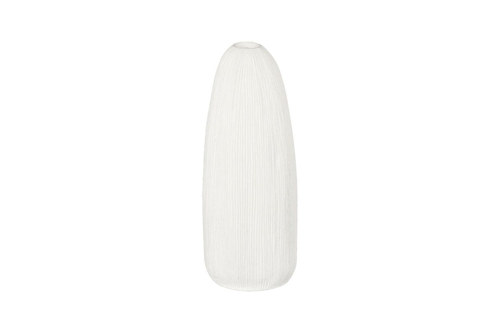 Phillips Collection Vasti Tall Resin Vase Sculptural Off-white Textured Finish for Consoles and Shelves PH120764