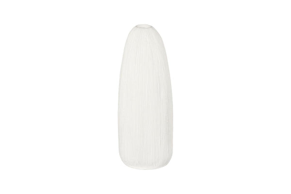 Phillips Collection Vasti Tall Resin Vase Sculptural Off-white Textured Finish for Consoles and Shelves PH120764